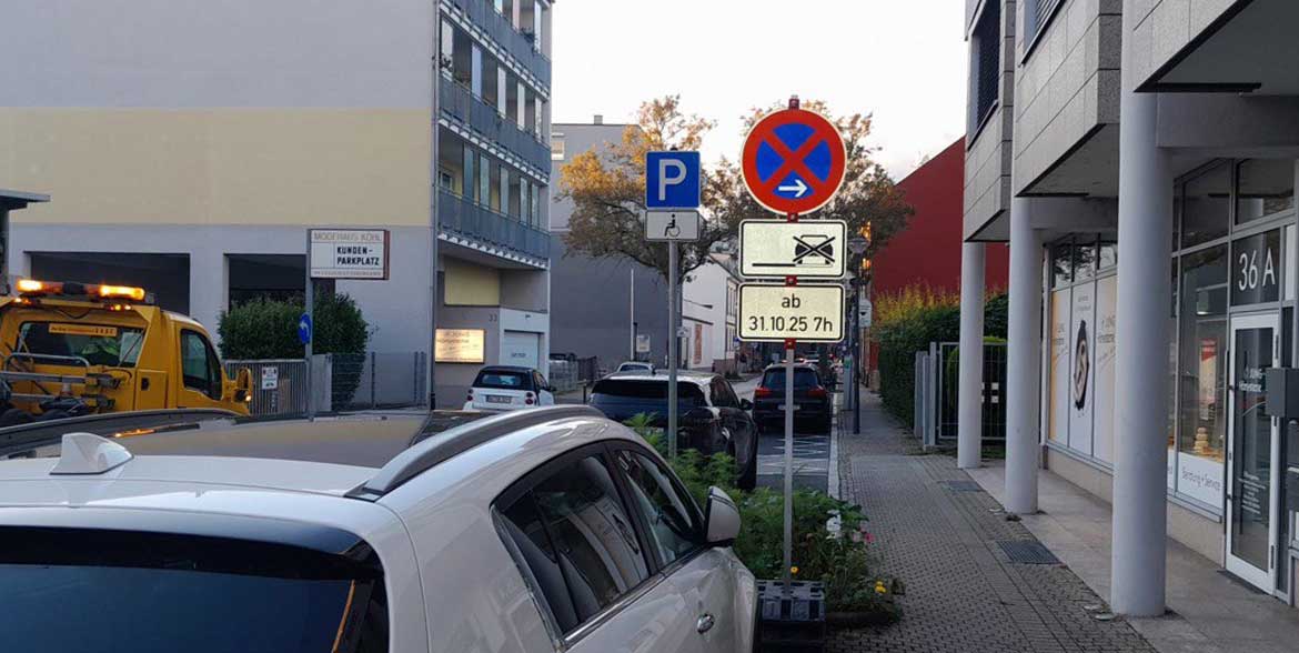 Halteverbot einrichten lassen!